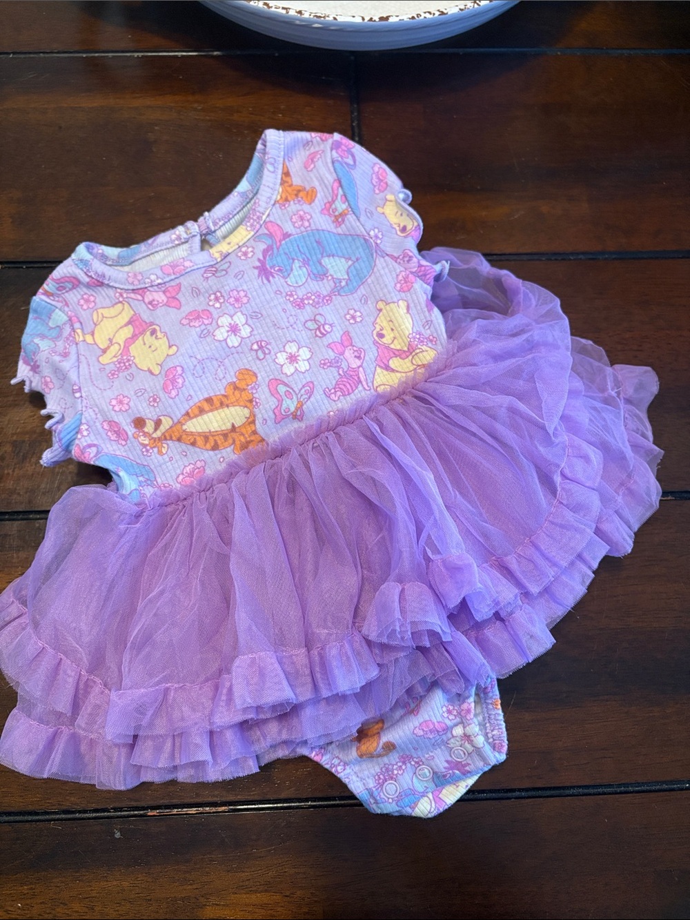Disney Purple Tutu Dress with Winnie the Pooh Printed